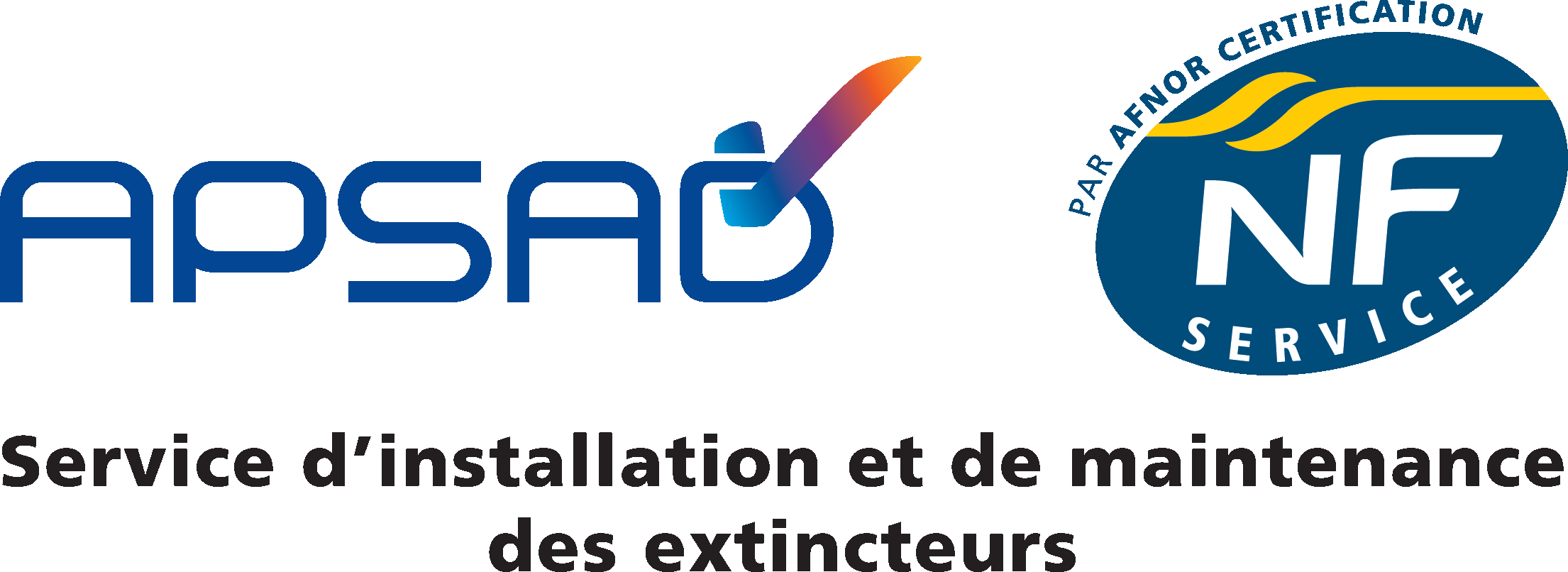 APSAD · NF Service APSAD et NF Service — installation et maintenance des extincteurs